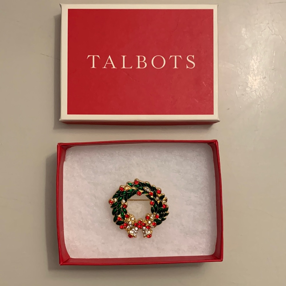 Talbots Christmas brooch NIB